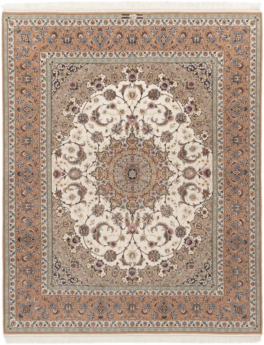 Tappeto persiano Isfahan Ordito in Seta 254x199 254x199, Tappeto persiano Annodato a mano