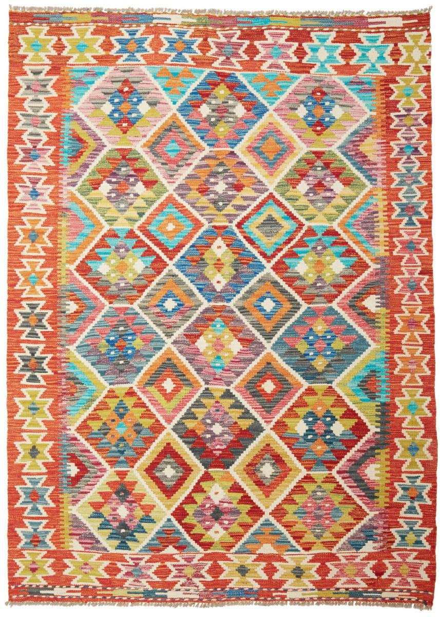 Tapete afegão Kilim Afegão 203x147 203x147, Tapete persa Tecido à mão