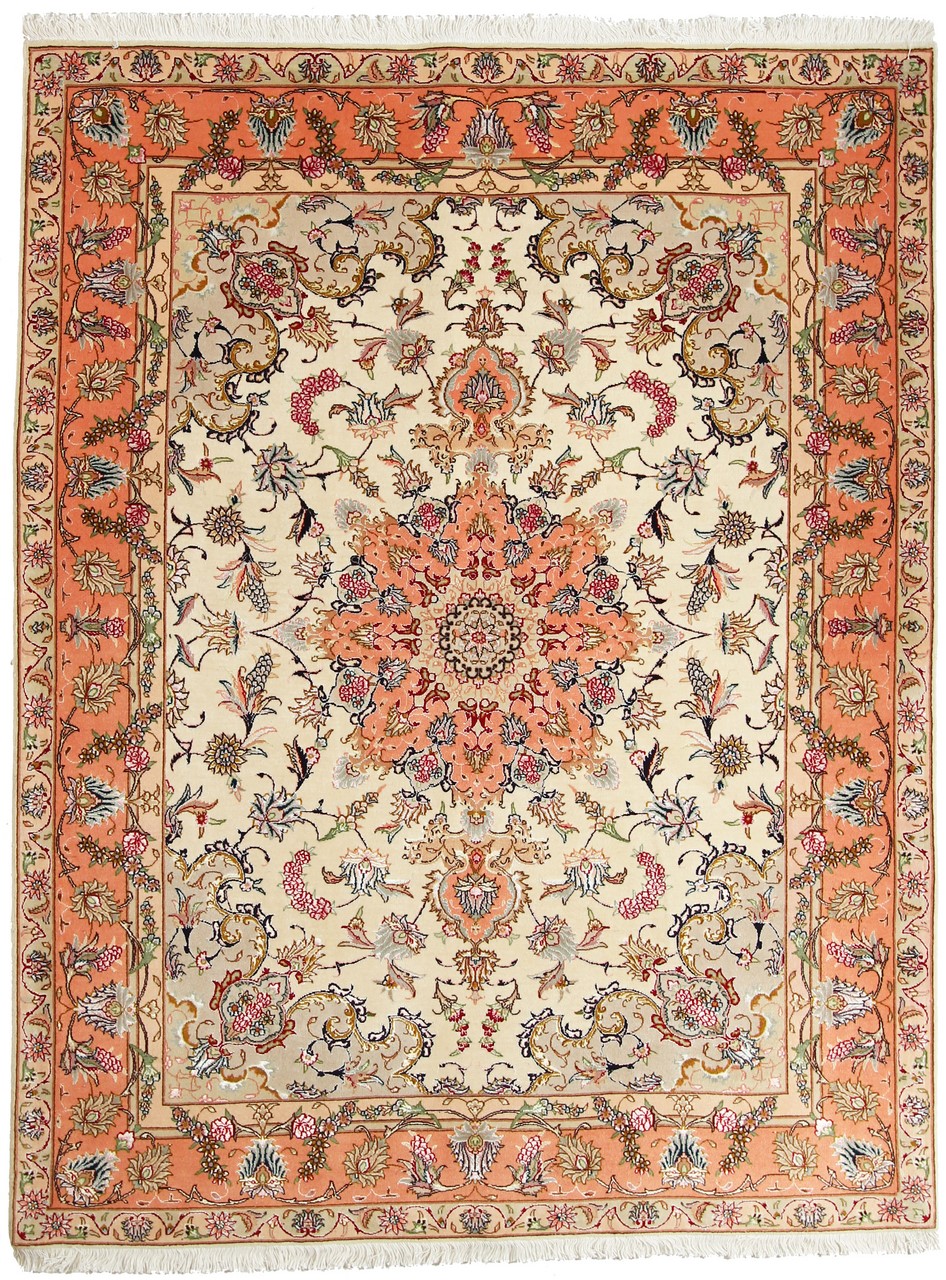 Περσικό χαλί Tabriz 50Raj 197x150 197x150, Περσικό χαλί Οι κόμποι έγιναν με το χέρι