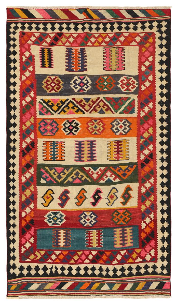 Tapis persan Kilim Fars 214x120 214x120, Tapis persan Tissé à la main