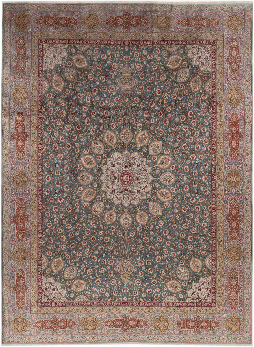 Tapete persa Tabriz 50Raj 12'10"x9'9" 12'10"x9'9", Tapete persa Atado à mão