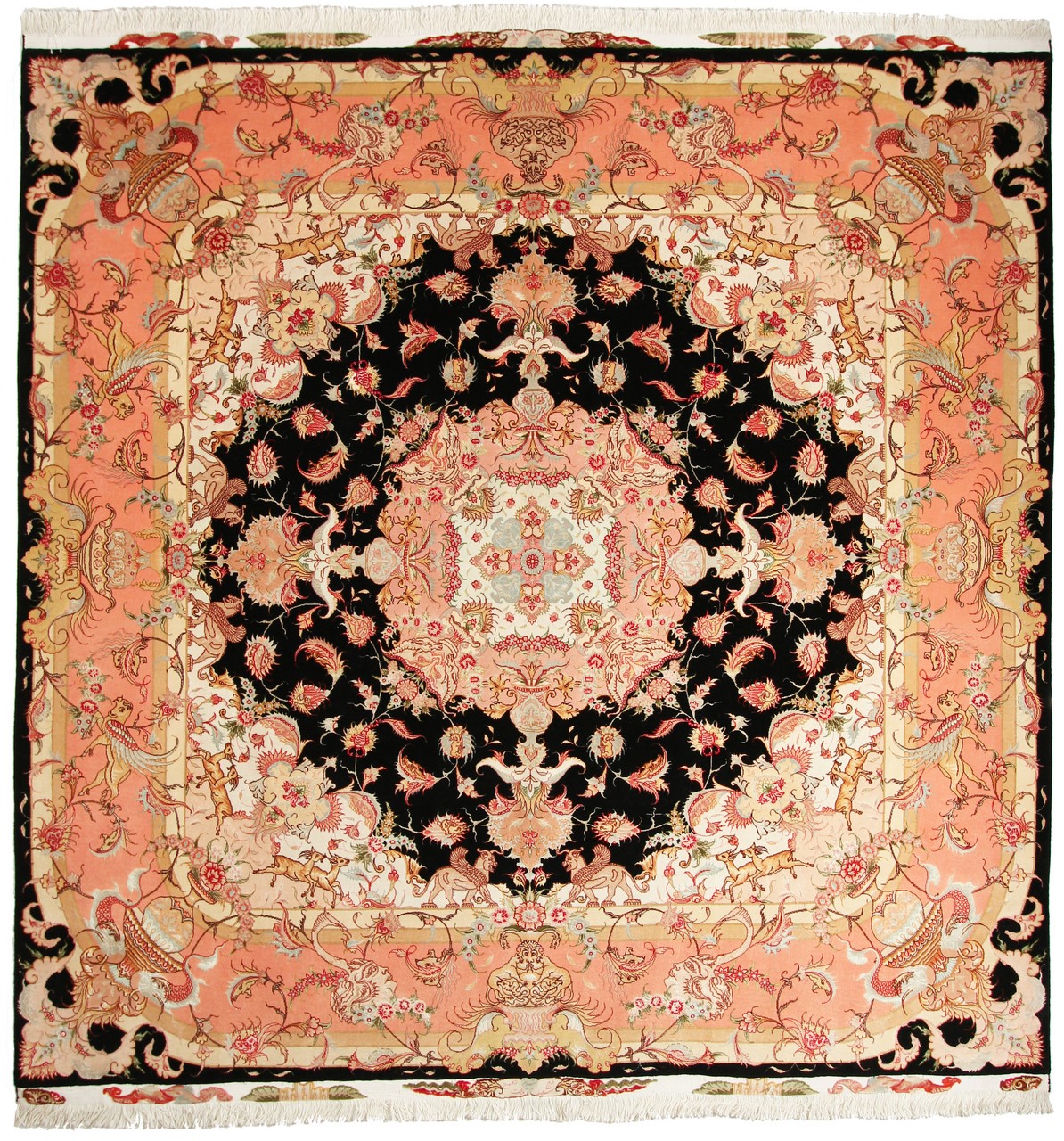 Persian Rug Tabriz 50Raj 253x248 253x248, Persian Rug Knotted by hand