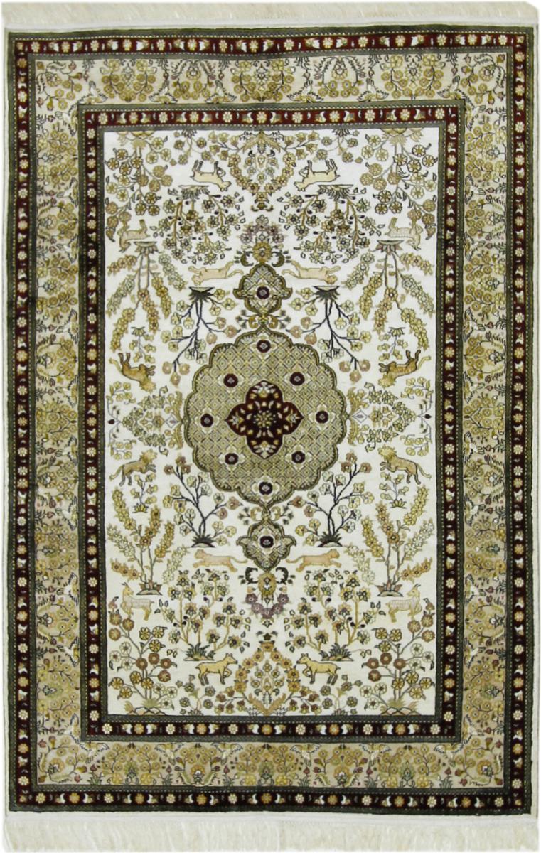 Alfombra china Hereke de Seda 184x125 184x125, Alfombra persa Anudado a mano