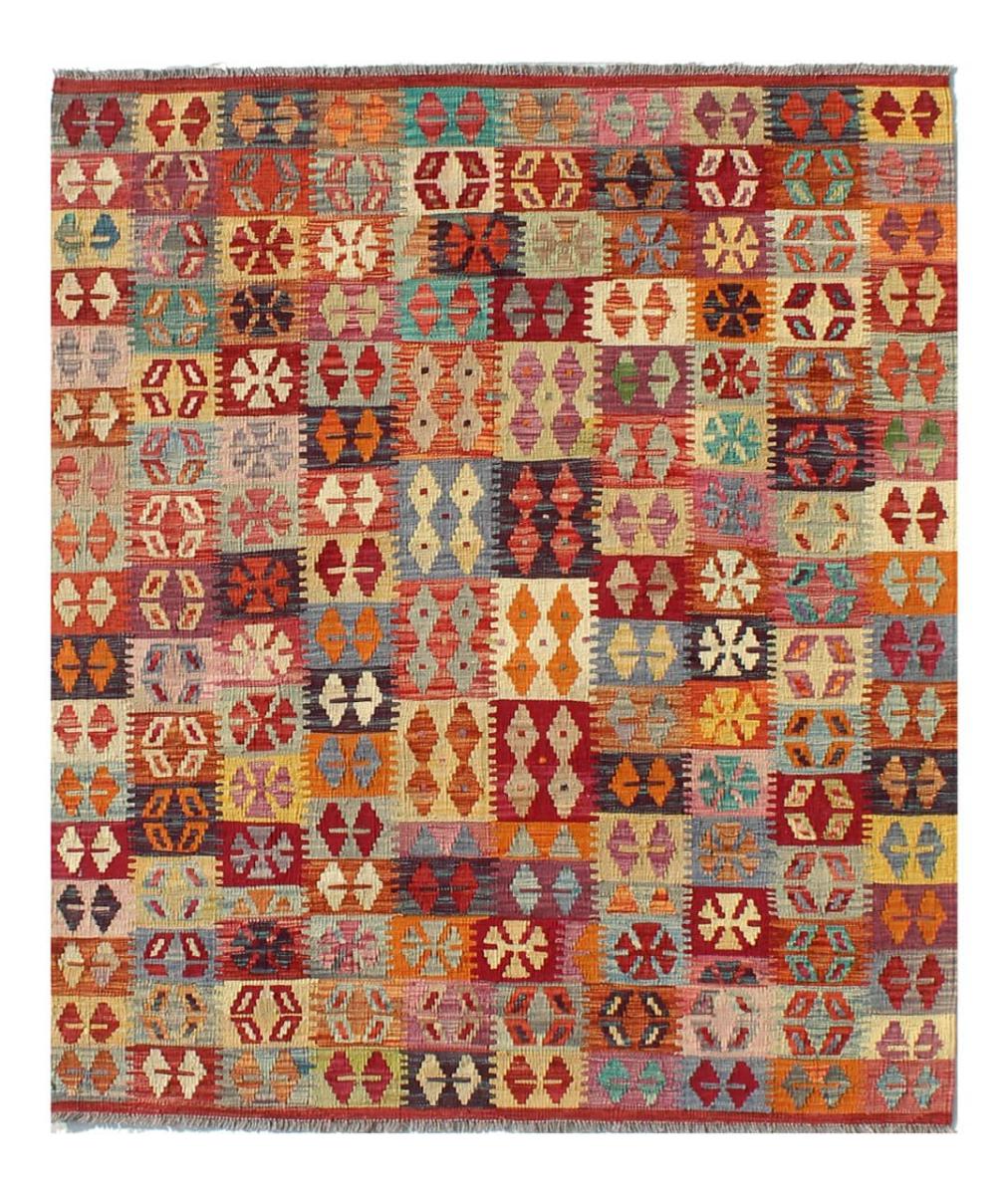 Afghan rug Kilim Afghan 6'9"x5'0" 6'9"x5'0", Persian Rug Woven by hand