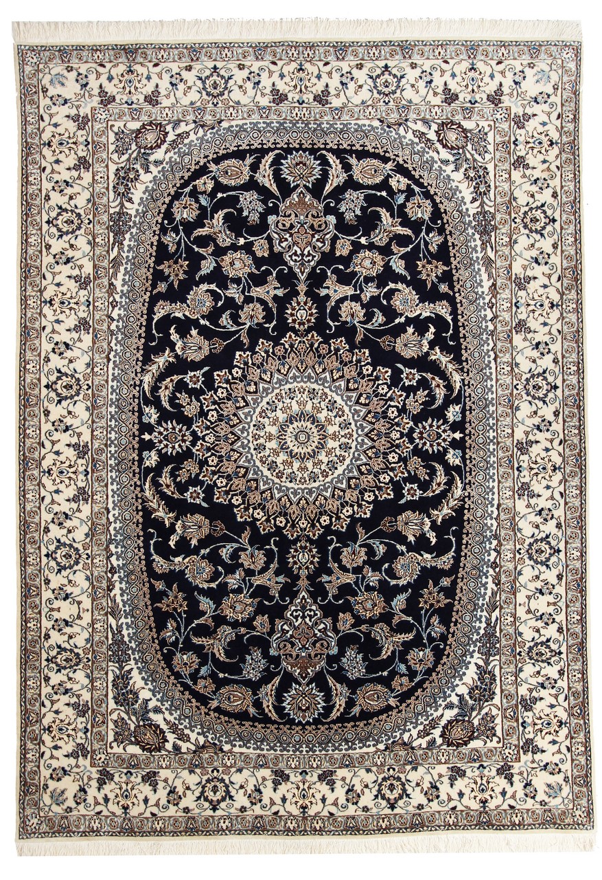 Persisk tæppe Nain 6La 221x157 221x157, Persisk tæppe Knyttet i hånden