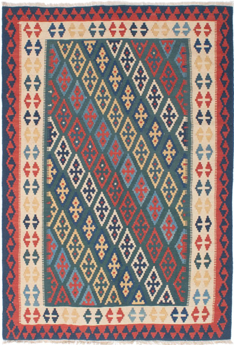 Tapete persa Kilim Fars 6'4"x4'4" 6'4"x4'4", Tapete persa Tecido à mão