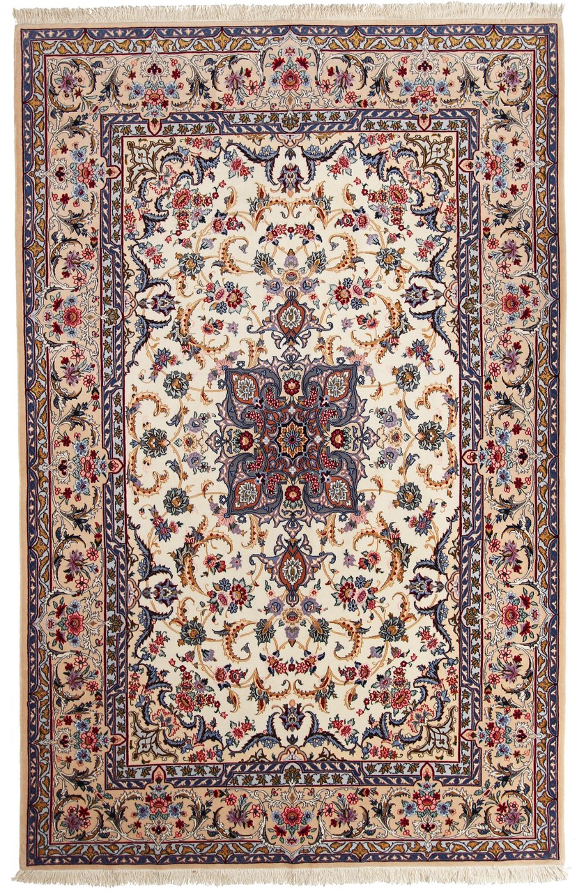 Perský koberec Isfahan Hedvábínkette 228x146 228x146, Perský koberec Ručně vázaný