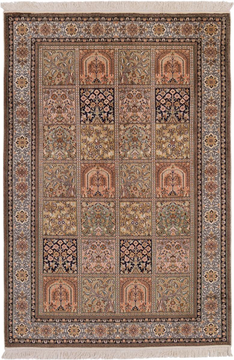 Tapete indiano Kashmir Seda 186x125 186x125, Tapete persa Atado à mão