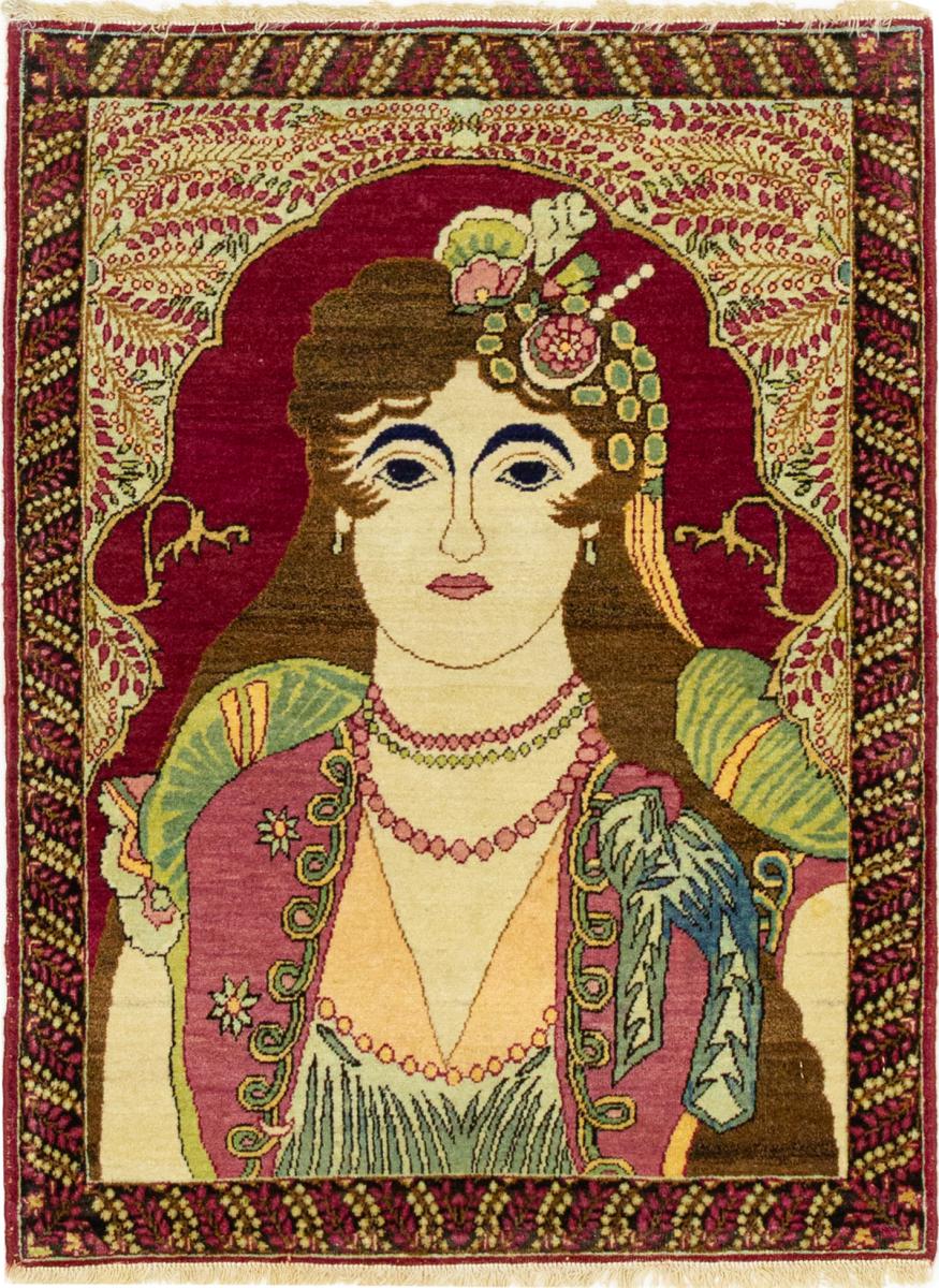 Tapete persa Kerman Lawar 83x60 83x60, Tapete persa Atado à mão