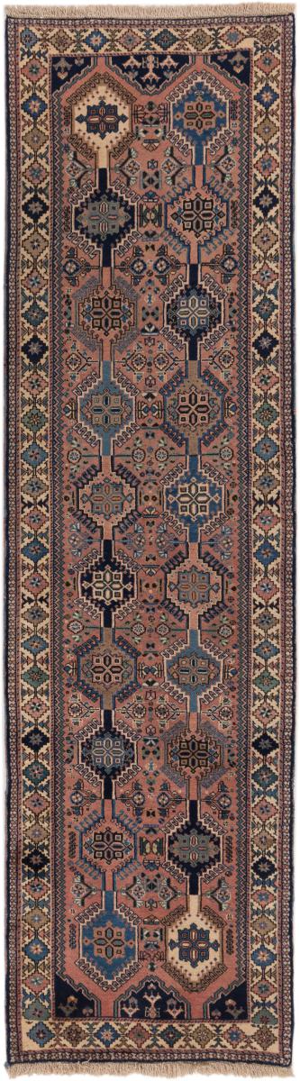 Persian Rug Yalameh 9'6"x2'7" 9'6"x2'7", Persian Rug Knotted by hand