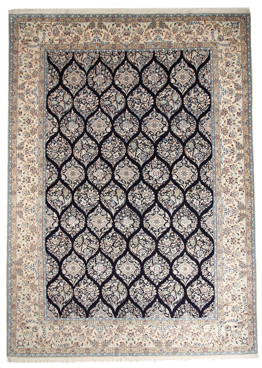 Persisk tæppe Nain 6La 350x250 350x250, Persisk tæppe Knyttet i hånden