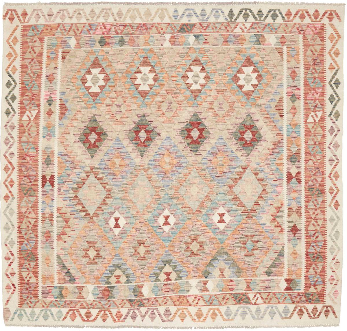 Afghanska mattan Kilim Afghan 191x209 191x209, Persisk matta handvävd 
