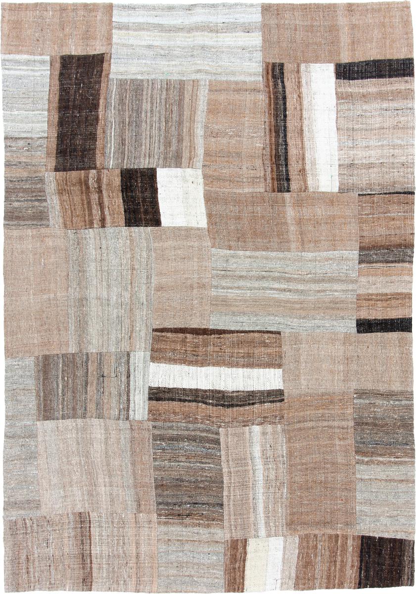 Tapete persa Kilim Fars Patchwork 246x172 246x172, Tapete persa Tecido à mão