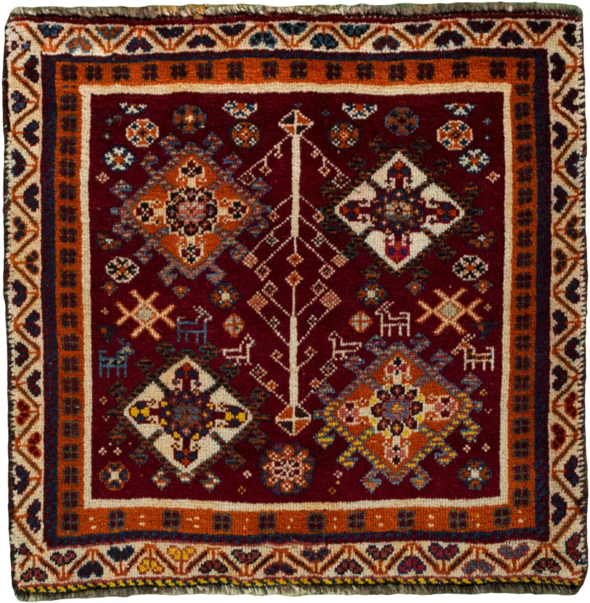 Tapis persan Shiraz 63x63 63x63, Tapis persan Noué à la main