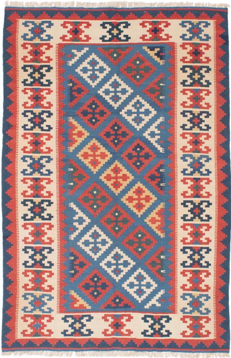 Tapete persa Kilim Fars 6'2"x4'0" 6'2"x4'0", Tapete persa Tecido à mão