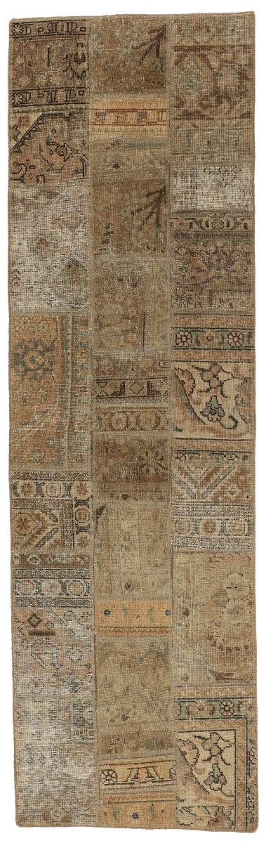 Persisk tæppe Patchwork 252x76 252x76, Persisk tæppe Knyttet i hånden