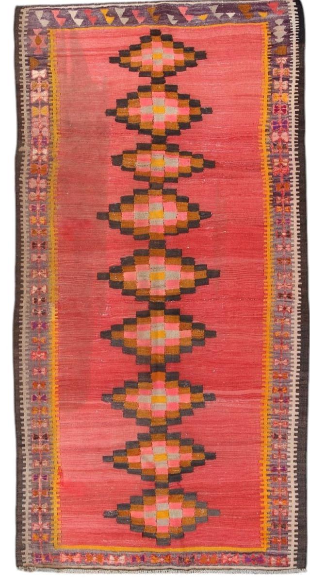 Perzisch tapijt Kilim Fars Antiek 261x134 261x134, Perzisch tapijt Handgeweven