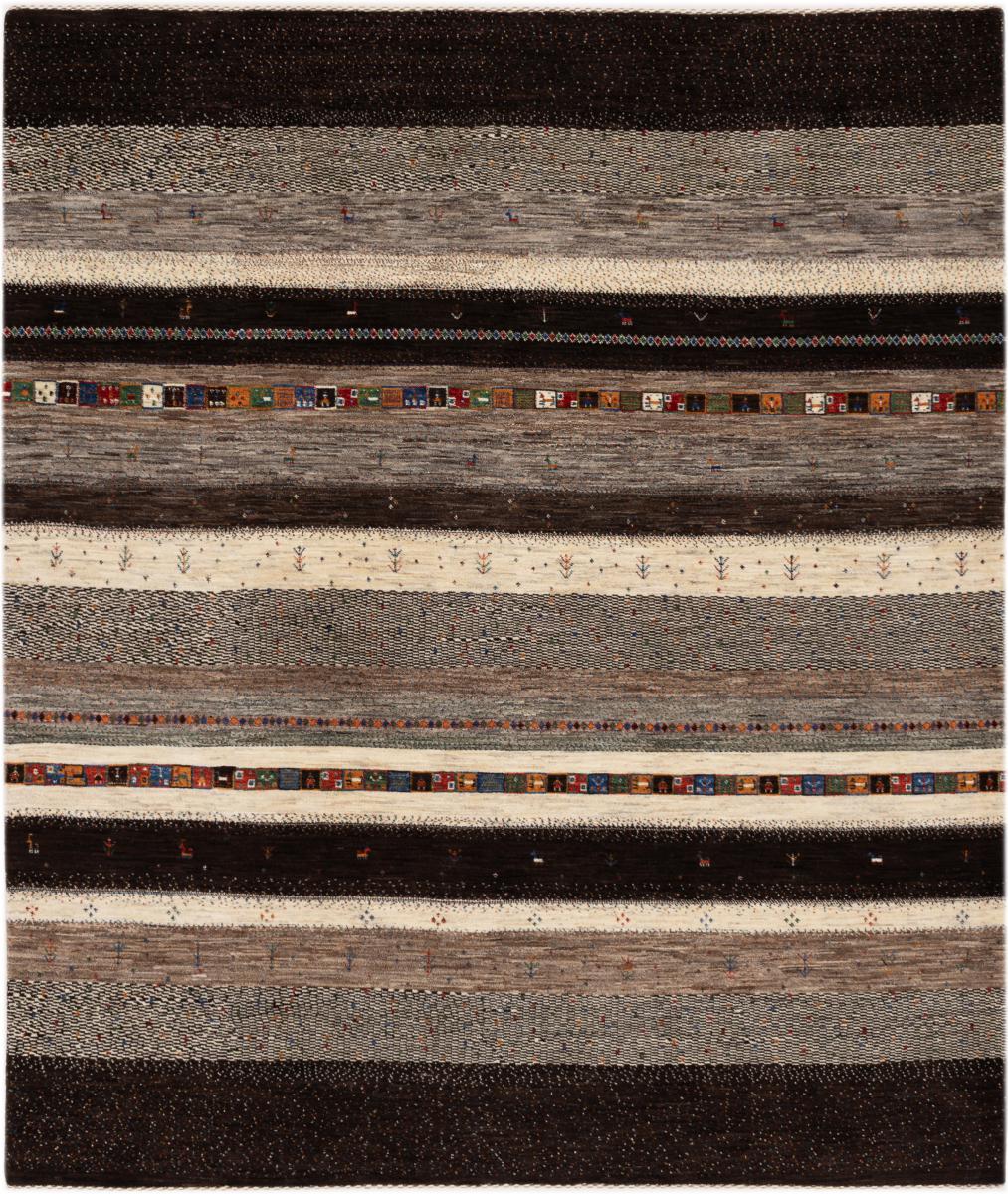 Persian Rug Persian Gabbeh Kashkuli Banafsheh 9'6"x8'1" 9'6"x8'1", Persian Rug Knotted by hand