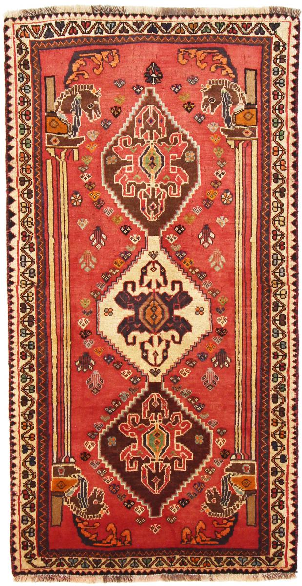 Tapete persa Ghashghai 165x87 165x87, Tapete persa Atado à mão