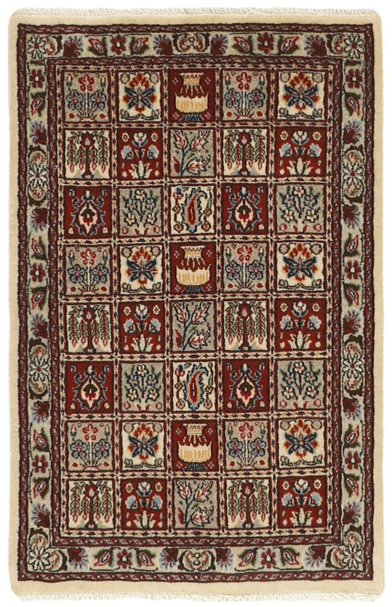 Persian Rug Moud Garden 3'1"x2'0" 3'1"x2'0", Persian Rug Knotted by hand