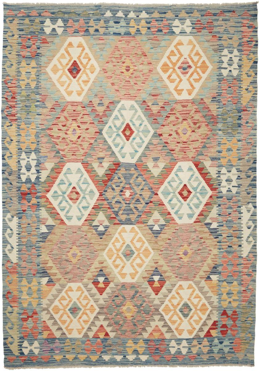 Afghan rug Kilim Afghan 8'1"x5'9" 8'1"x5'9", Persian Rug Woven by hand