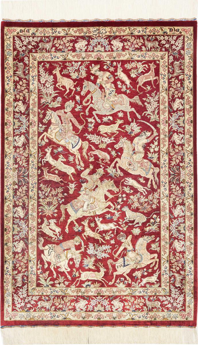 Persisk tæppe Ghom Silke 123x79 123x79, Persisk tæppe Knyttet i hånden