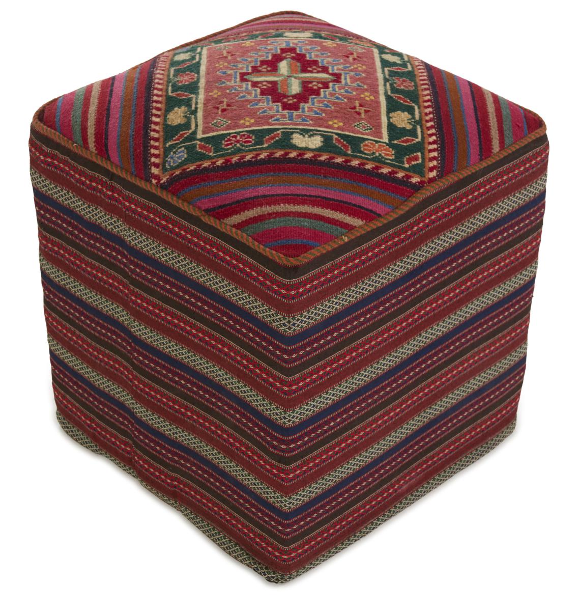 Tappeto persiano Kilim Sitz Hocker 51x51 51x51, Tappeto persiano Annodato a mano