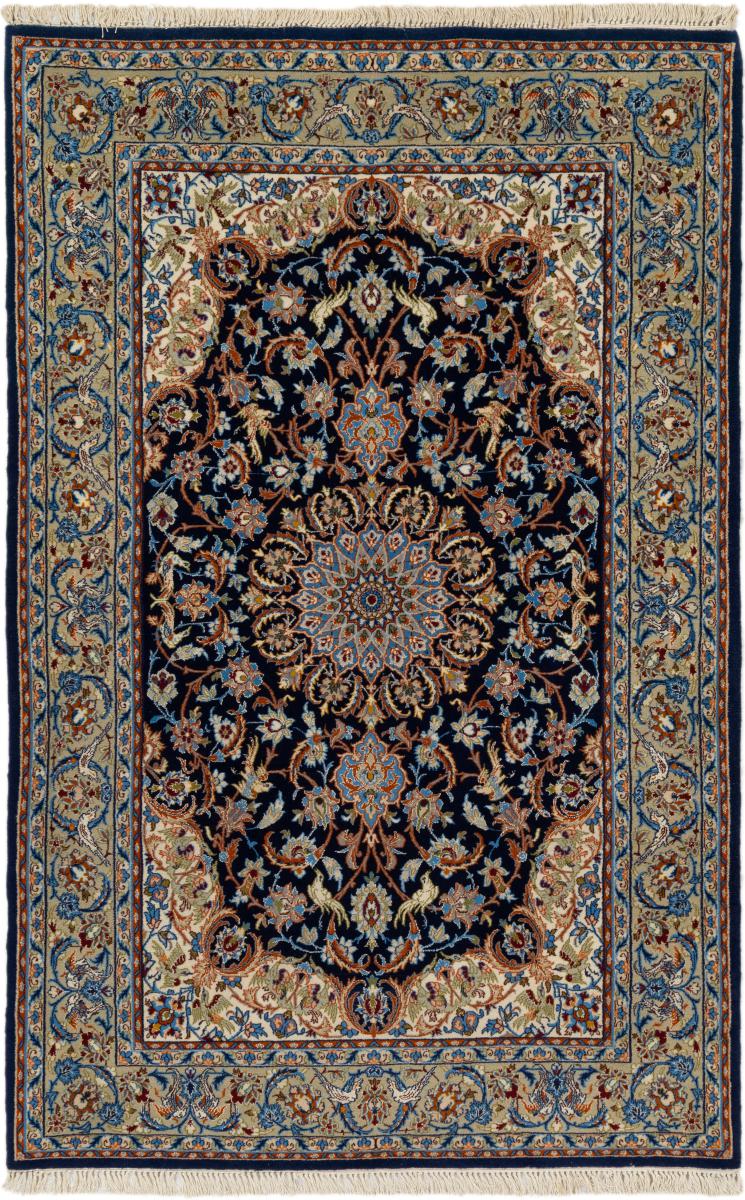 Περσικό χαλί Ισφαχάν Μεταξωτό στημόνι 169x109 169x109, Περσικό χαλί Οι κόμποι έγιναν με το χέρι