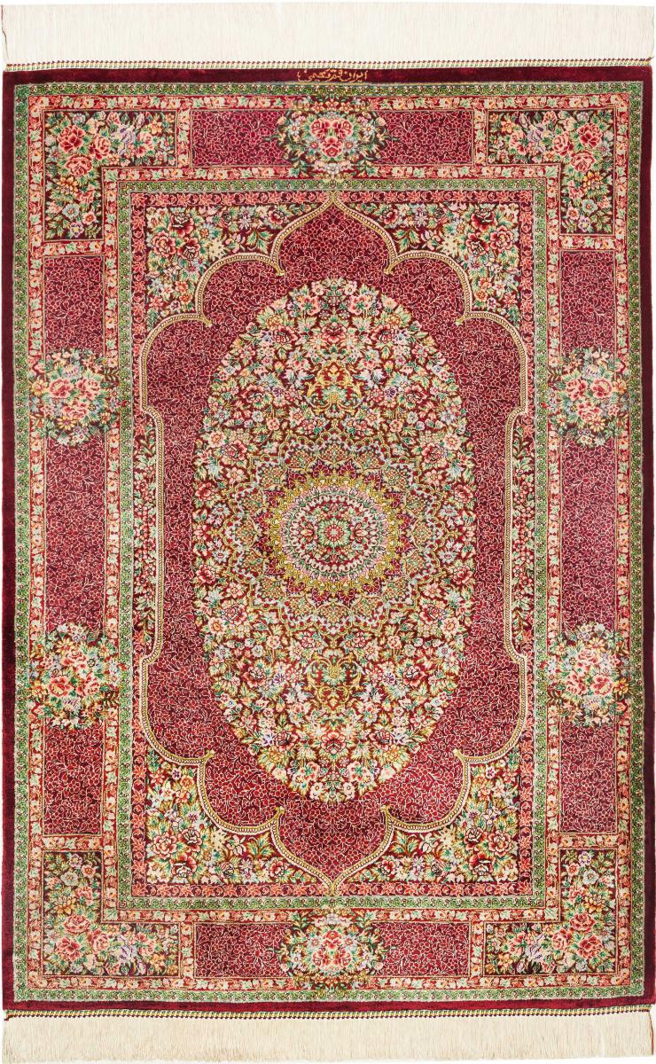 Persisk tæppe Ghom Silke 119x80 119x80, Persisk tæppe Knyttet i hånden