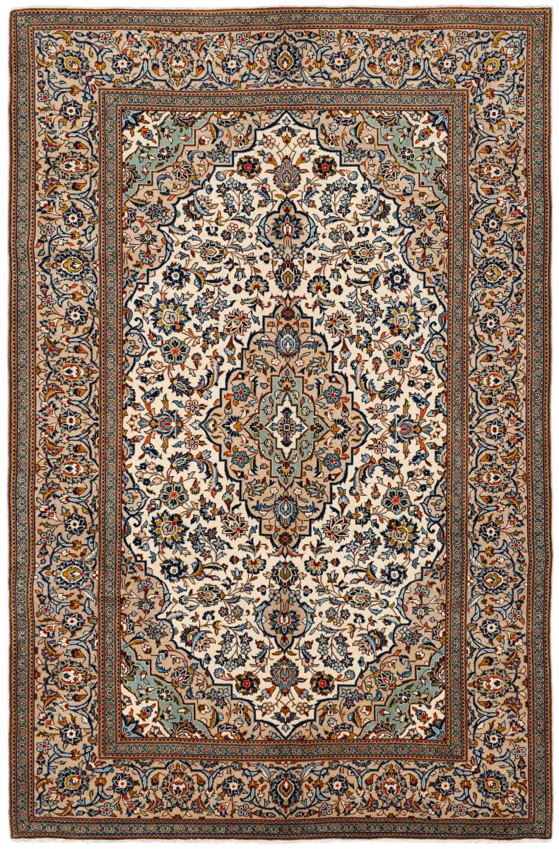 Tapis persan Kashan 299x197 299x197, Tapis persan Noué à la main