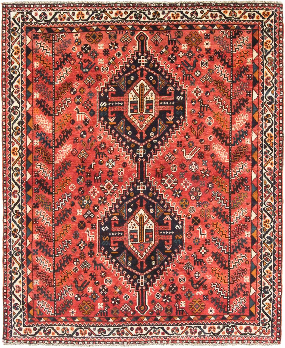 Tapete persa Shiraz 195x159 195x159, Tapete persa Atado à mão