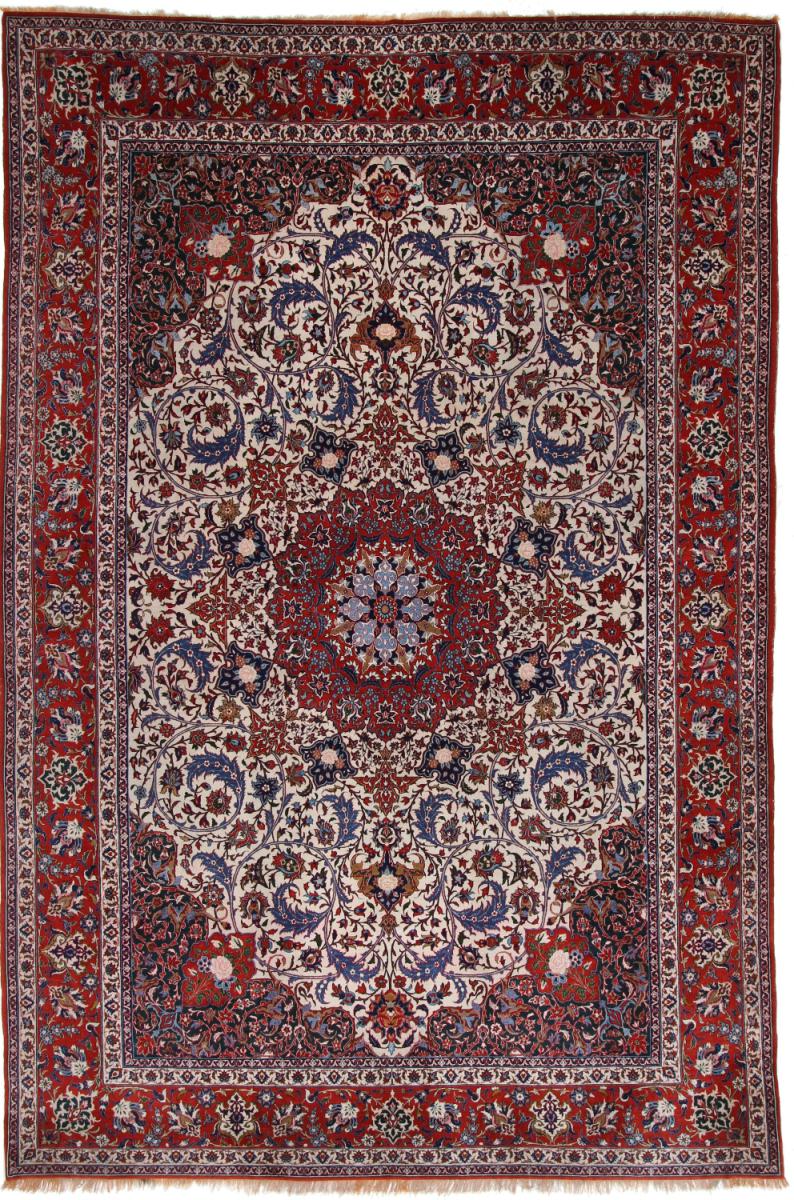 Tappeto persiano Isfahan Antico 386x258 386x258, Tappeto persiano Annodato a mano