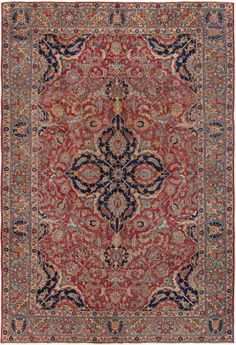 Perserteppich Yazd Antik 395x260 395x260, Perserteppich Handgeknüpft