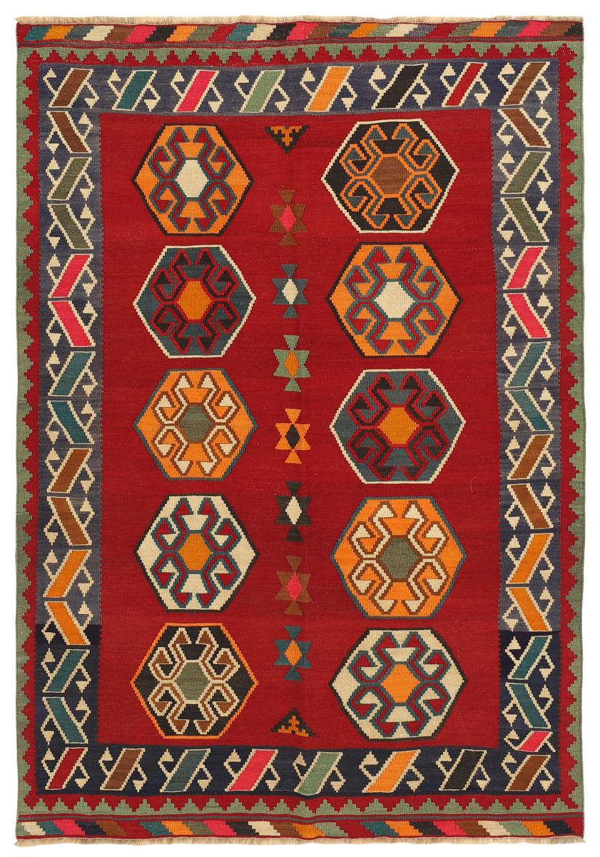 Tapete persa Kilim Fars 205x139 205x139, Tapete persa Tecido à mão