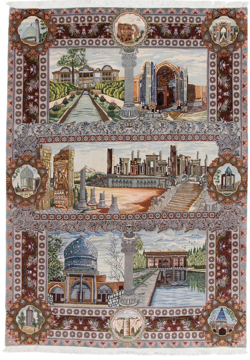 Tapete persa Tabriz 50Raj 281x199 281x199, Tapete persa Atado à mão