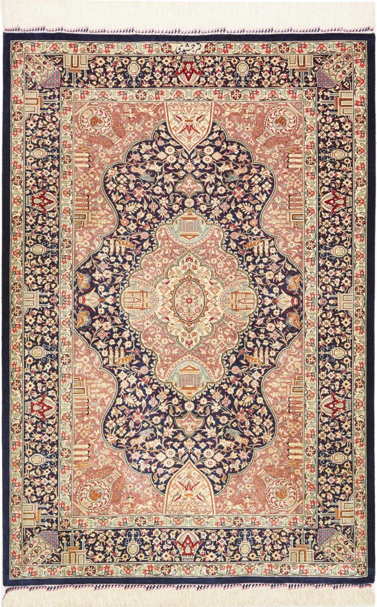 Persisk tæppe Ghom Silke 120x80 120x80, Persisk tæppe Knyttet i hånden