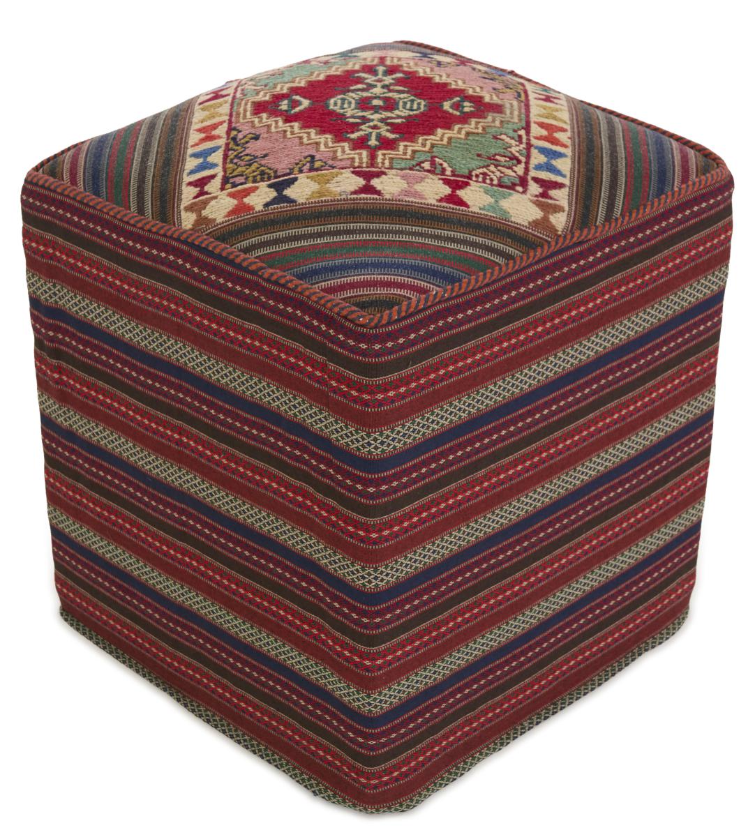 Persian Rug Kilim Sitz Hocker 51x51 51x51, Persian Rug Knotted by hand