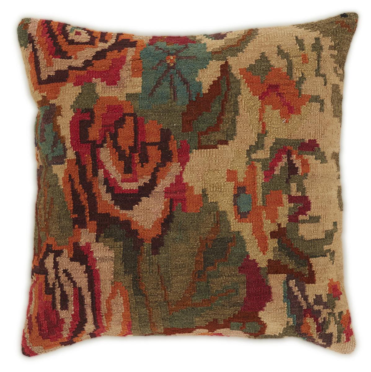 Alfombra india Kilim Rosen Kissen 64x64 64x64, Alfombra persa Tejido a mano