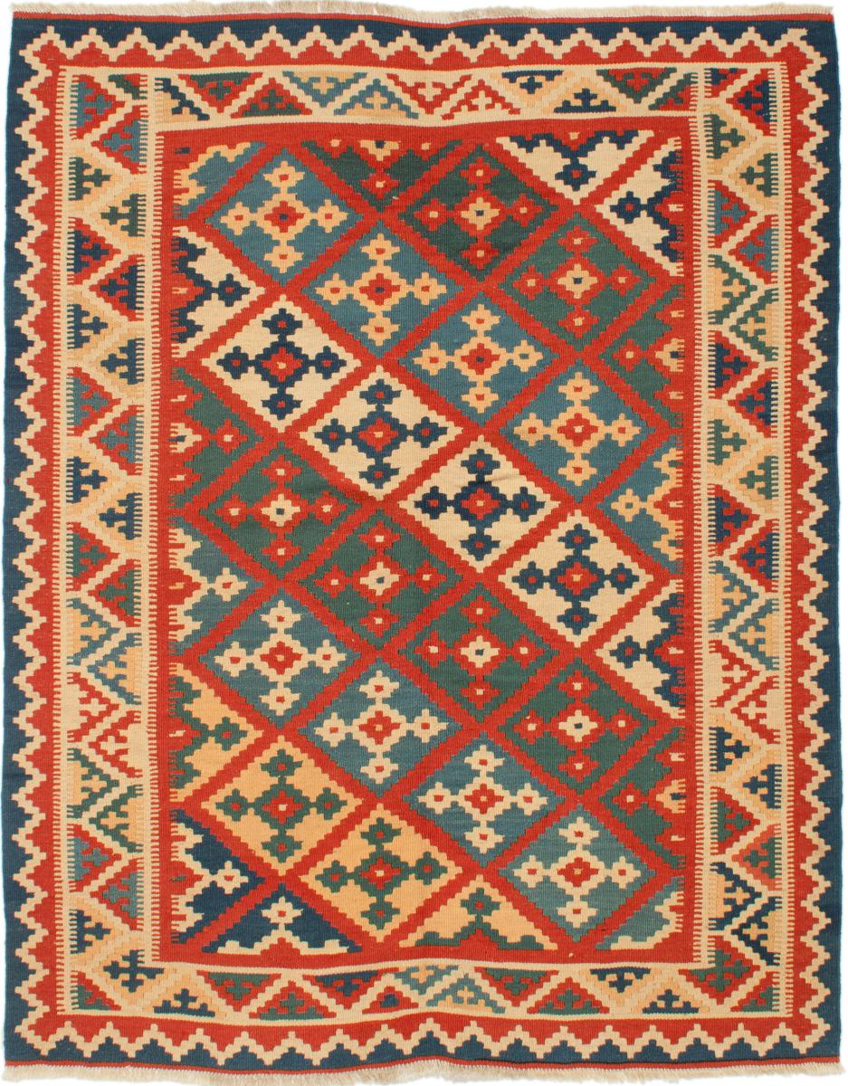 Tapete persa Kilim Fars 195x156 195x156, Tapete persa Tecido à mão