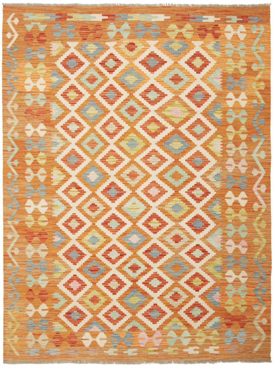 Tapete afegão Kilim Afegão 198x147 198x147, Tapete persa Tecido à mão