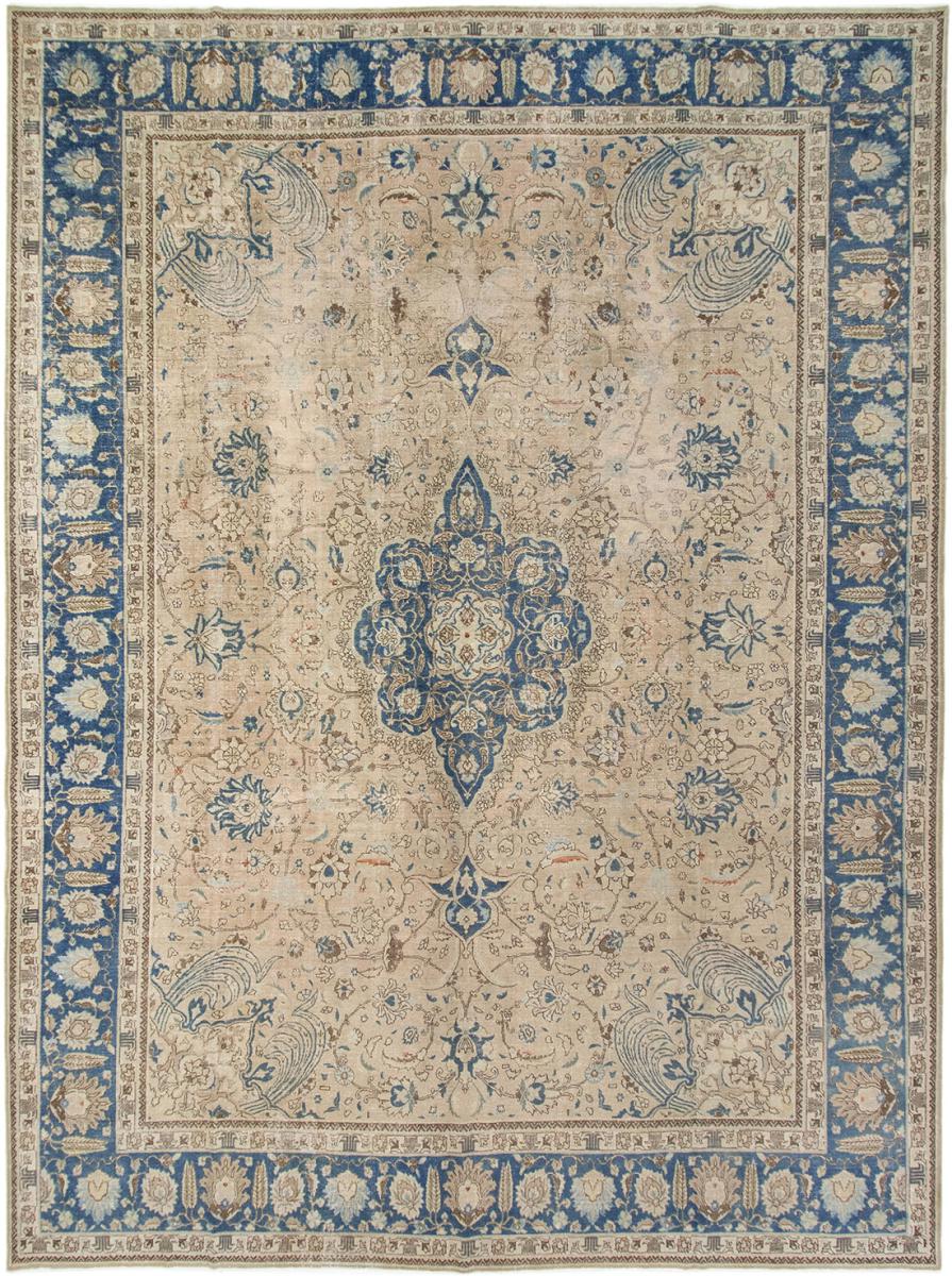 Persian Rug Tabriz Antique 15'9"x11'11" 15'9"x11'11", Persian Rug Knotted by hand