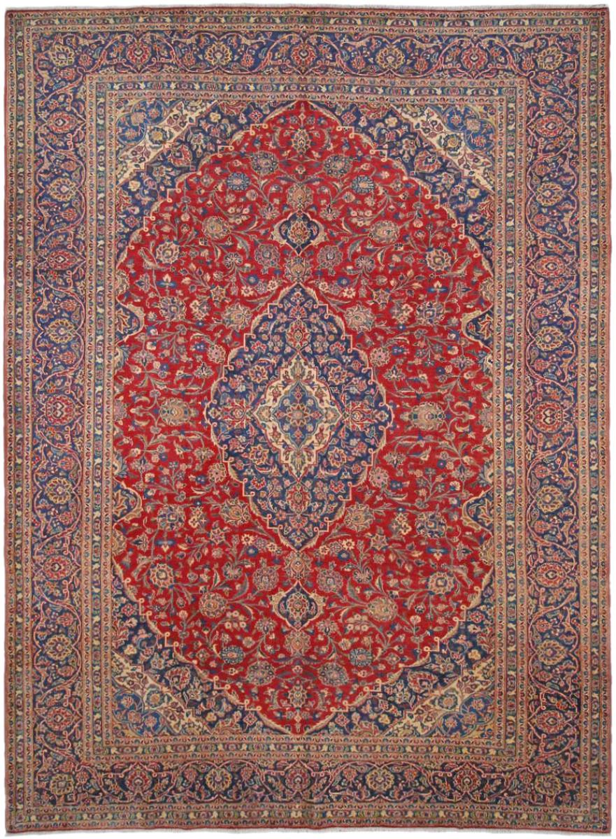 Tapete persa Keshan 356x256 356x256, Tapete persa Atado à mão