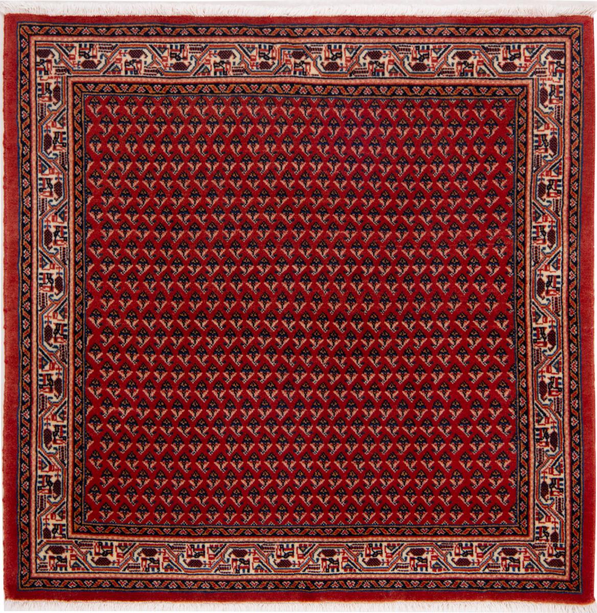 Persian Rug Sarouk Mir Boteh 103x105 103x105, Persian Rug Knotted by hand