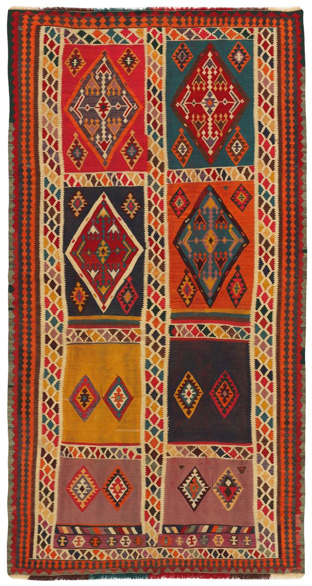 Tapis persan Kilim Fars 288x152 288x152, Tapis persan Tissé à la main