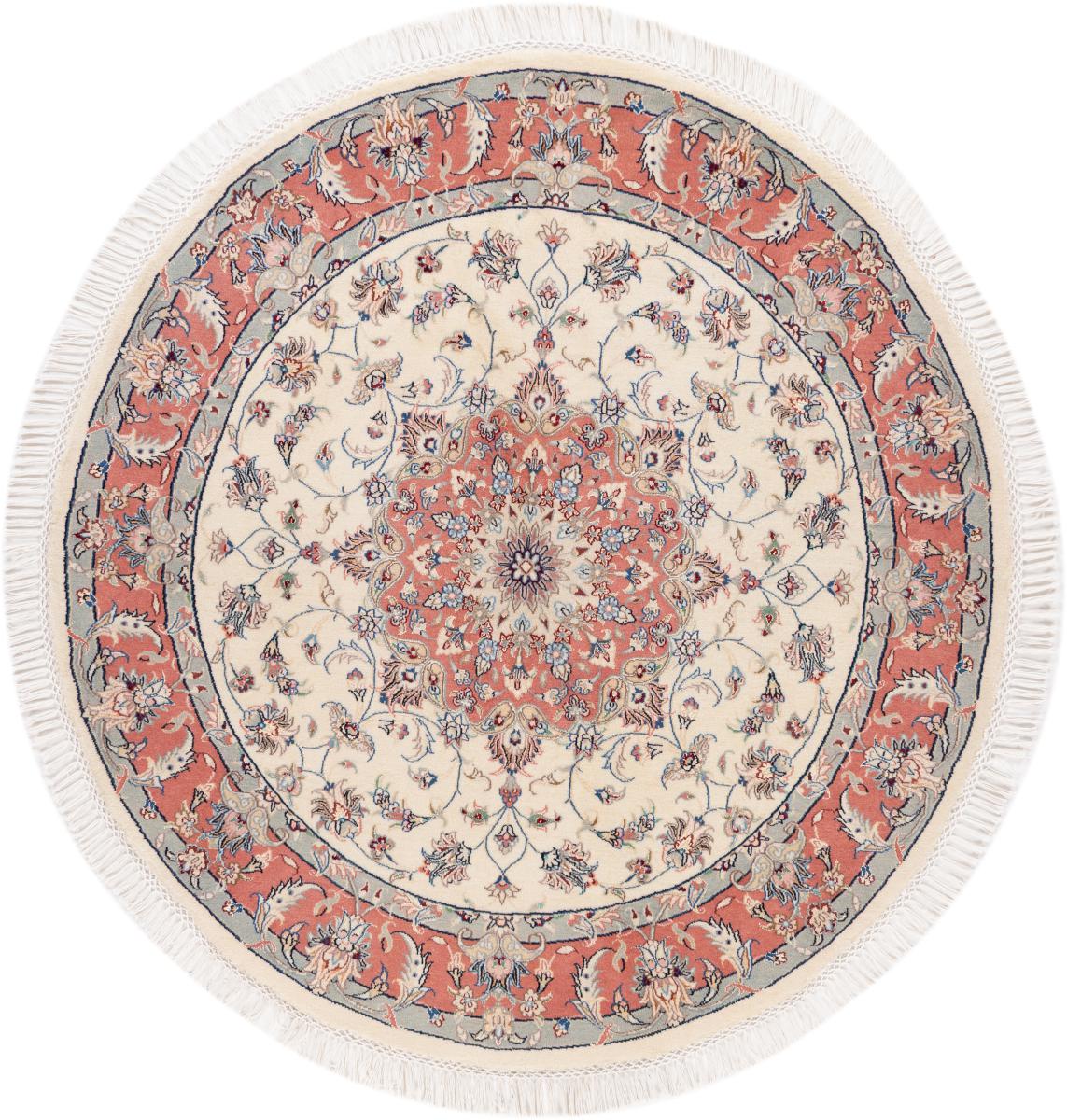 Persian Rug Tabriz 50Raj 5'0"x5'0" 5'0"x5'0", Persian Rug Knotted by hand