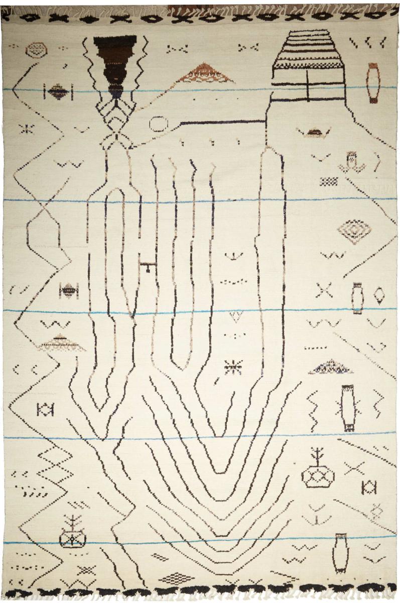 Pakisztáni szőnyeg Berber Maroccan 14'2"x9'10" 14'2"x9'10", Perzsa szőnyeg Kézzel csomózva