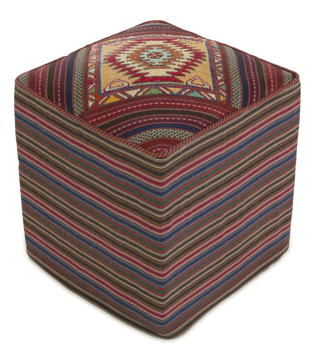 Persian Rug Kilim Sitz Hocker 49x49 49x49, Persian Rug Knotted by hand