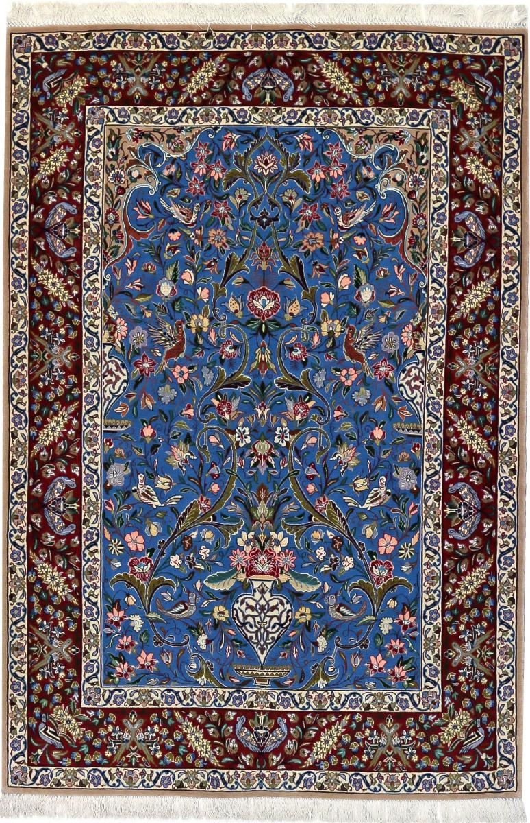 Tapete persa Isfahan Fio de Seda 163x111 163x111, Tapete persa Atado à mão