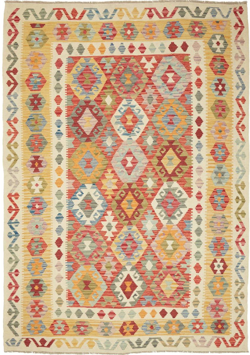 Tapete afegão Kilim Afegão 256x183 256x183, Tapete persa Tecido à mão