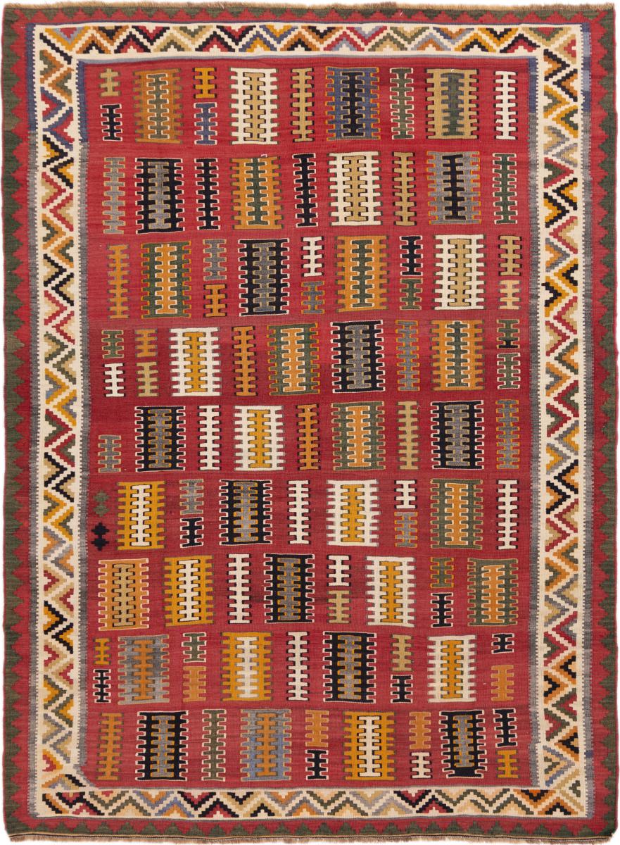 Alfombra persa Kilim Fars Vieja 220x162 220x162, Alfombra persa Tejido a mano